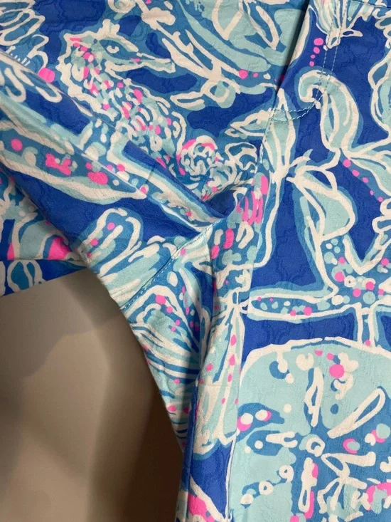 Lilly Pulitzer | Kelly Skinny Ankle Pants in “Bay Blue Into The Deep" Size 10 - Picture 3 of 7